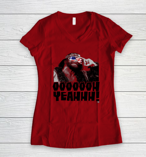Macho Man WWE Patriotic Women's V-Neck T-Shirt 9