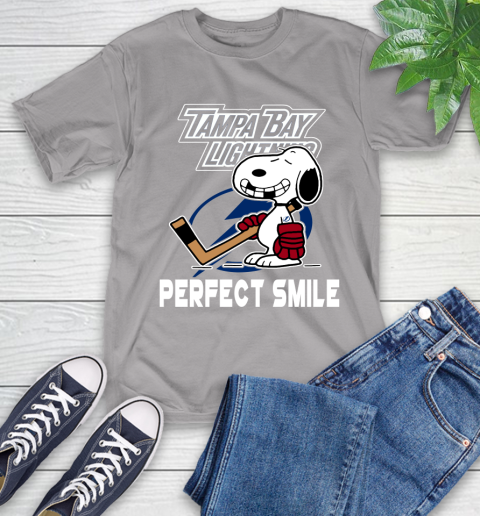 NHL Tampa Bay Lightning Snoopy Perfect Smile The Peanuts Movie Hockey T Shirt T-Shirt 6