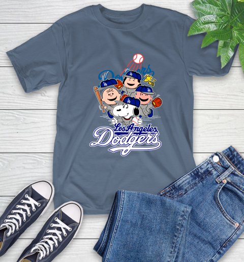 MLB Los Angeles Dodgers Snoopy Charlie Brown Woodstock The Peanuts Movie Baseball T Shirt_000 T-Shirt 8