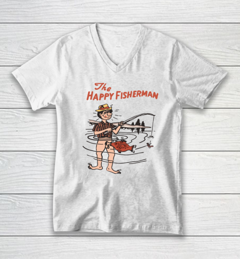The Happy Fisherman V-Neck T-Shirt