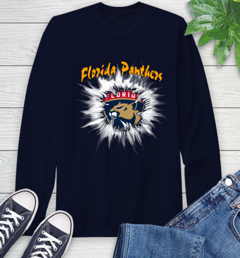Florida Panthers NHL Hockey Adoring Fan Rip Sports Long Sleeve T-Shirt 3