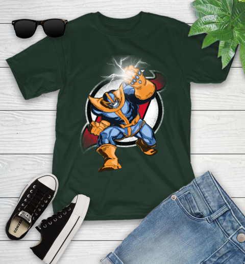 New Jersey Devils NHL Hockey Thanos Avengers Infinity War Marvel Youth T-Shirt 5