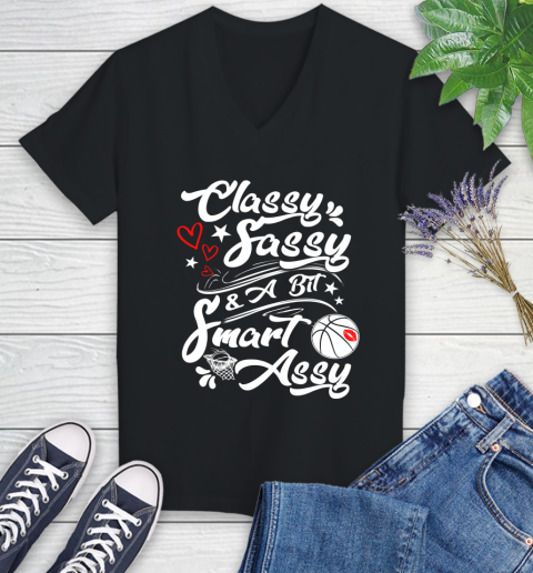 Basketball Classy Sassy Women's V-Neck T-Shirt
