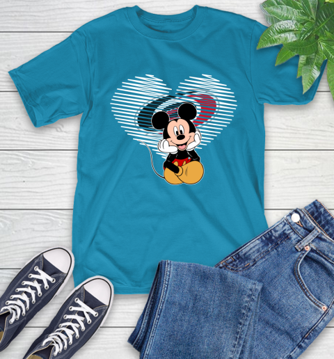 NHL Carolina Hurricanes The Heart Mickey Mouse Disney Hockey T-Shirt 9