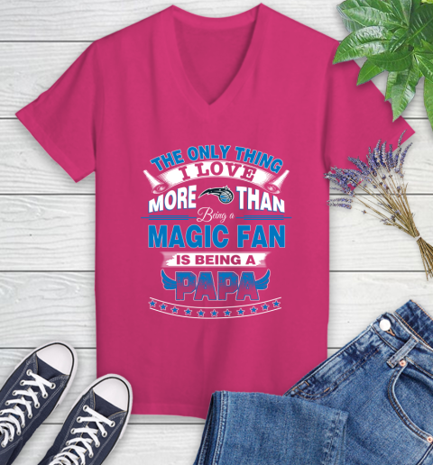 NBA The Only Thing I Love More Than Being A Orlando Magic Fan Is Being A Papa Basketball Women's V-Neck T-Shirt 9