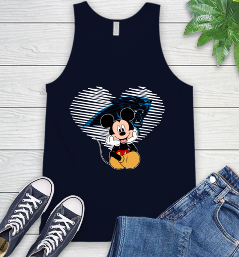 NFL Carolina Panthers The Heart Mickey Mouse Disney Football T Shirt_000 Tank Top 2