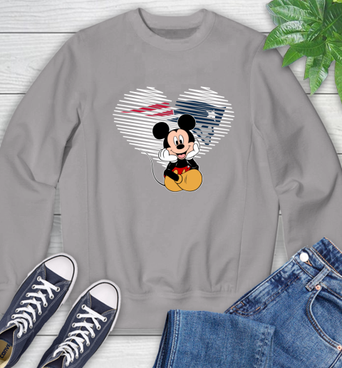 NFL New England Patriots The Heart Mickey Mouse Disney Football T Shirt_000 Sweatshirt 5