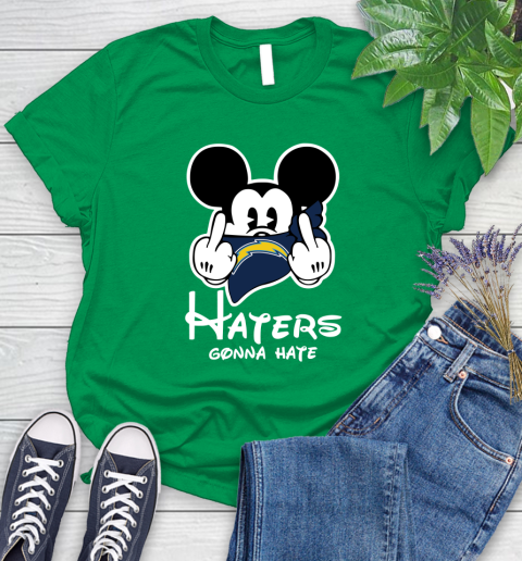 NFL Los Angeles Chargers Haters Gonna Hate Mickey Mouse Disney Football T Shirt Women's T-Shirt 9