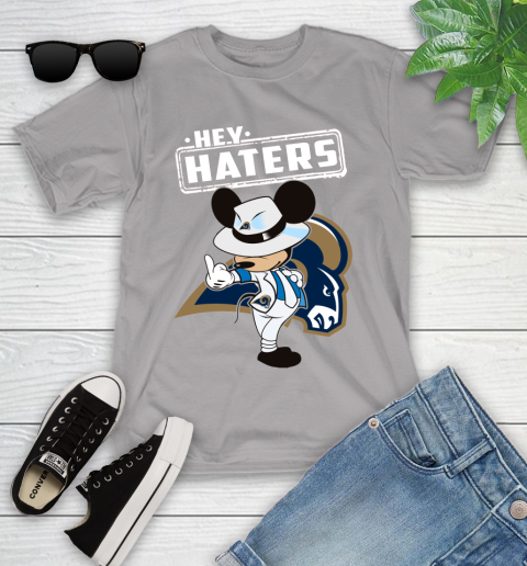 NFL Hey Haters Mickey Football Sports Los Angeles Rams Youth T-Shirt 4