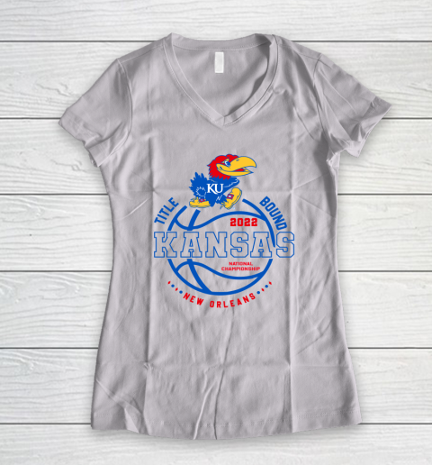 Kansas 2022 National Championship Women's V-Neck T-Shirt