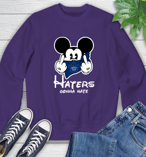NHL Toronto Maple Leafs Haters Gonna Hate Mickey Mouse Disney Hockey T Shirt Sweatshirt 4