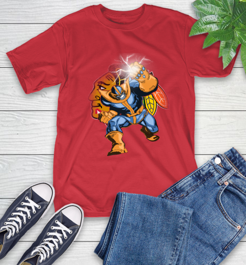 Chicago Blackhawks NHL Hockey Thanos Avengers Infinity War Marvel T-Shirt 11