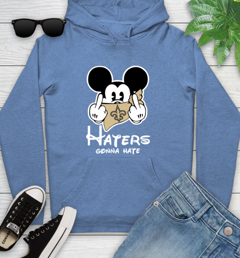 NFL New Orleans Saints Haters Gonna Hate Mickey Mouse Disney Football T Shirt Youth Hoodie 13