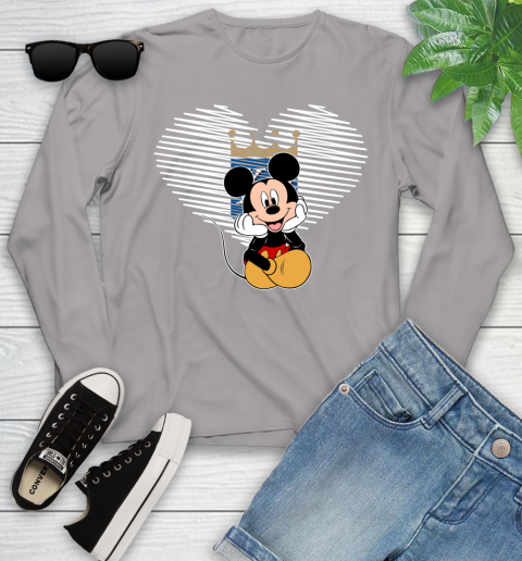 MLB Kansas City Royals The Heart Mickey Mouse Disney Baseball T Shirt_000 Youth Long Sleeve 5