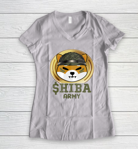 Shiba Army Vintage Shiba In Coin Shiba Army Women's V-Neck T-Shirt 1
