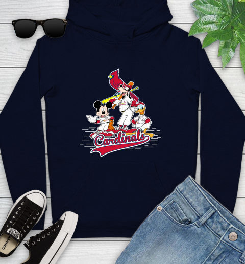 MLB St.Louis Cardinals Mickey Mouse Donald Duck Goofy Baseball T Shirt Youth Hoodie 3