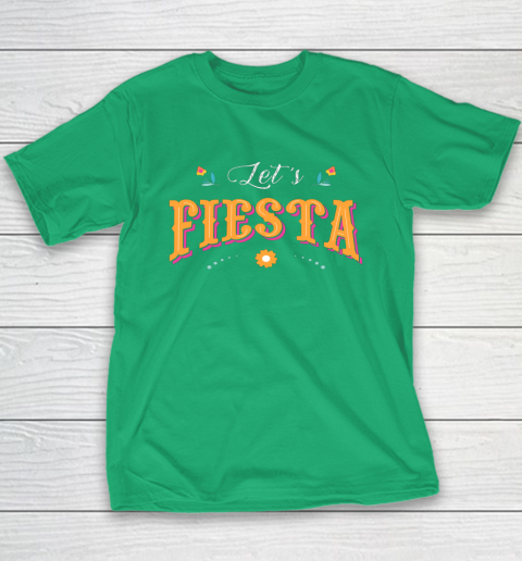 Cinco De Mayo Party Lets Fiesta Mexican Typography Youth T-Shirt 4