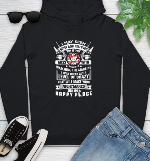 Miami Marlins MLB Baseball Don't Mess With Me While I'm Watching My Team Sports Youth Hoodie