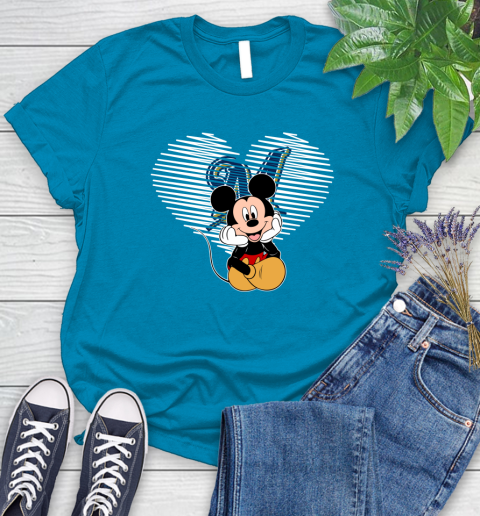 MLB Milwaukee Brewers The Heart Mickey Mouse Disney Baseball T Shirt_000 Women's T-Shirt 10