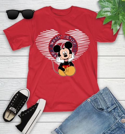 MLB Washington Nationals The Heart Mickey Mouse Disney Baseball T Shirt_000 Youth T-Shirt 13