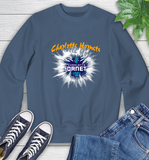 Charlotte Hornets NBA Basketball Rip Sports Sweatshirt 8