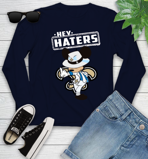 NFL Hey Haters Mickey Football Sports New Orleans Saints Youth Long Sleeve 2