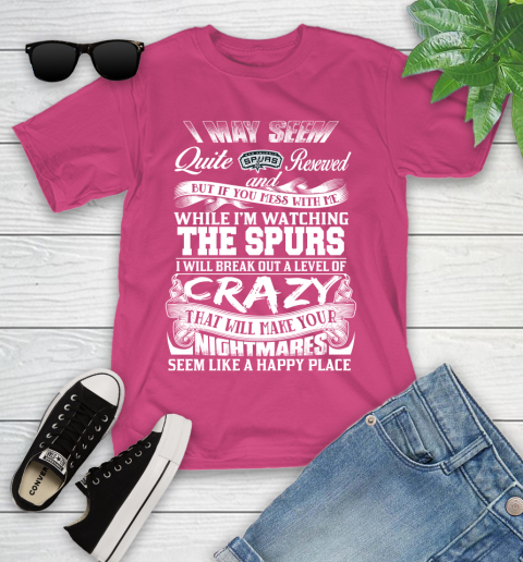 San Antonio Spurs NBA Basketball Don't Mess With Me While I'm Watching My Team Youth T-Shirt 11
