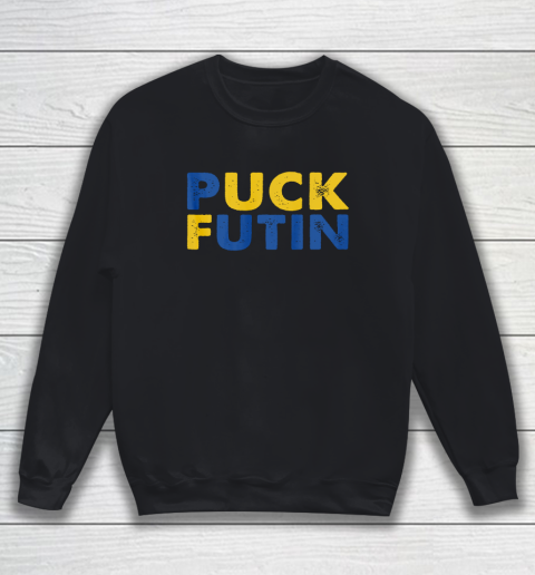 Ukraine Shirt Puck Futin Meme I Stand With Ukraine Ukrainian Lover Support Sweatshirt