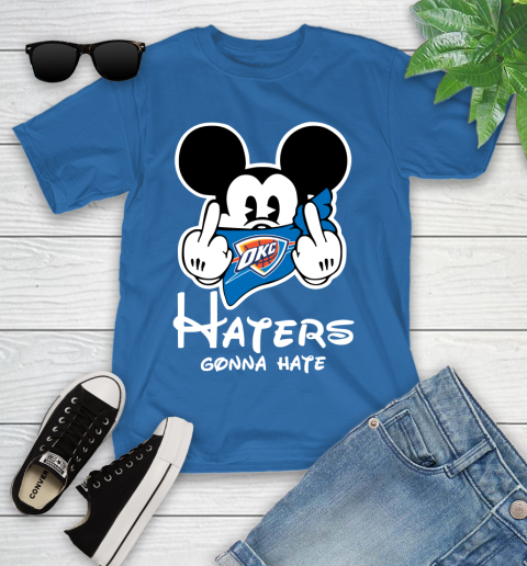 NBA Oklahoma City Thunder Haters Gonna Hate Mickey Mouse Disney Basketball T Shirt Youth T-Shirt 12