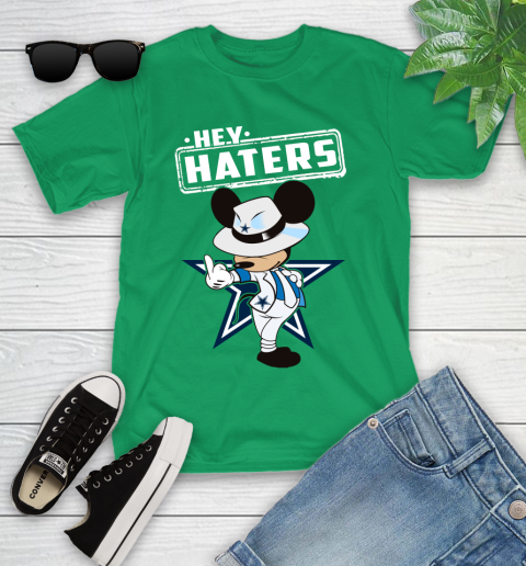 NFL Hey Haters Mickey Football Sports Dallas Cowboys Youth T-Shirt 8