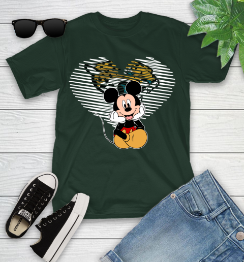 NFL Jacksonville Jaguars The Heart Mickey Mouse Disney Football T Shirt_000 Youth T-Shirt 5
