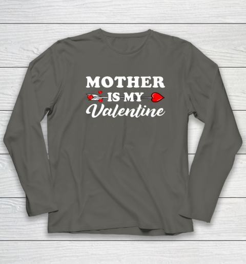 Funny Mother Is My Valentine Matching Family Heart Couples Long Sleeve T-Shirt 5
