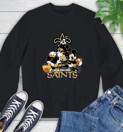 NFL New Orleans Saints Mickey Mouse Donald Duck Goofy Football Shirt Sweatshirt