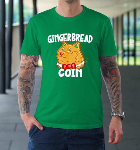 Xmas Dogecoin Crypto Christmas Gingerbread Coin Shiba Inu T-Shirt 13