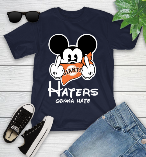 MLB San Francisco Giants Haters Gonna Hate Mickey Mouse Disney Baseball T Shirt_000 Youth T-Shirt 2