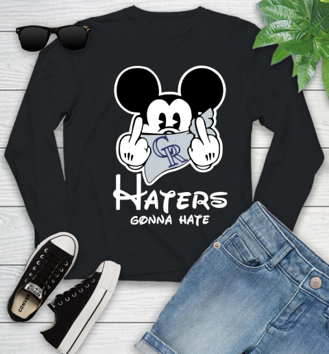 MLB Colorado Rockies Gonna Hate Mickey Mouse Disney Baseball T Shirt_000 Youth Long Sleeve
