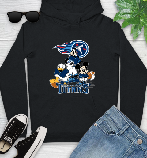 NFL Tennessee Titans Mickey Mouse Donald Duck Goofy Football Shirt Youth Hoodie