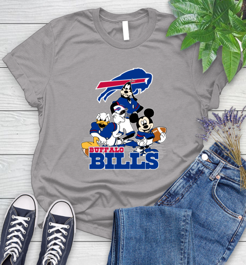 NFL Buffalo Bills Mickey Mouse Donald Duck Goofy Football Shirt Women's T-Shirt 5