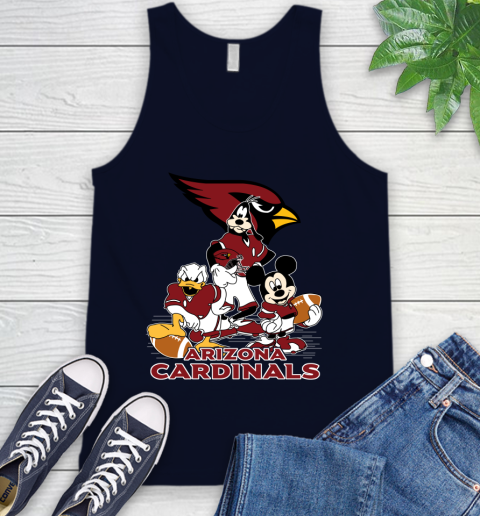 NFL Arizona Cardinals Mickey Mouse Donald Duck Goofy Football Shirt Tank Top 2