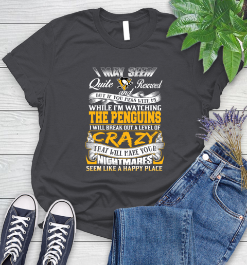 Pittsburgh Penguins NHL Hockey Don't Mess With Me While I'm Watching My Team Women's T-Shirt 8