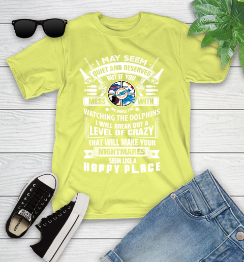 Miami Dolphins NFL Football Don't Mess With Me While I'm Watching My Team Sports Youth T-Shirt 10