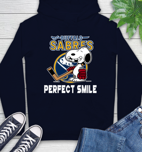 NHL Buffalo Sabres Snoopy Perfect Smile The Peanuts Movie Hockey T Shirt Hoodie 3