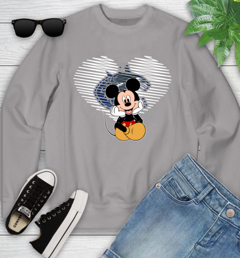 NHL Vancouver Canucks The Heart Mickey Mouse Disney Hockey Youth Sweatshirt 3