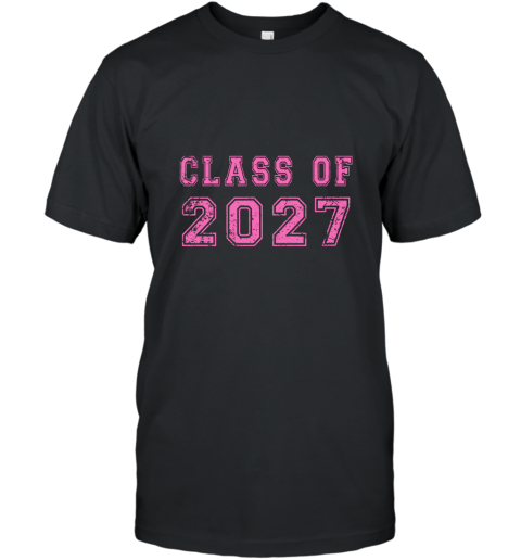 Class Of 2027 High School Graduation Date Distressed T Shirt T-Shirt