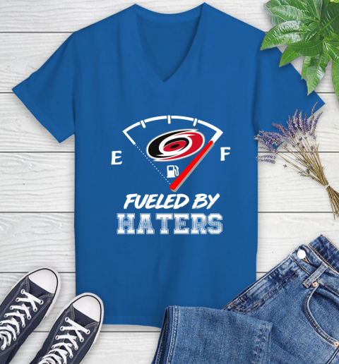 Carolina Hurricanes NHL Hockey Fueled By Haters Sports Women's V-Neck T-Shirt 10