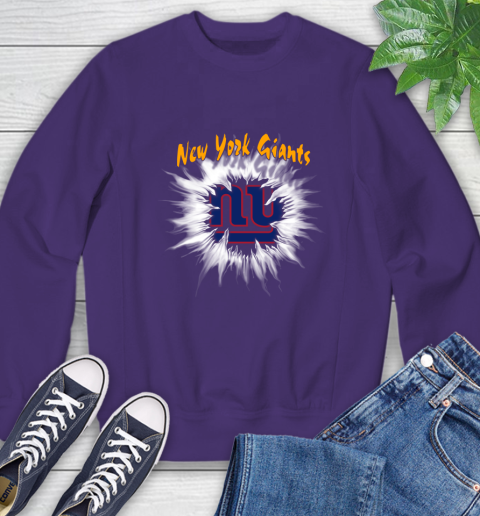 New York Giants NFL Football Adoring Fan Rip Sports Sweatshirt 4