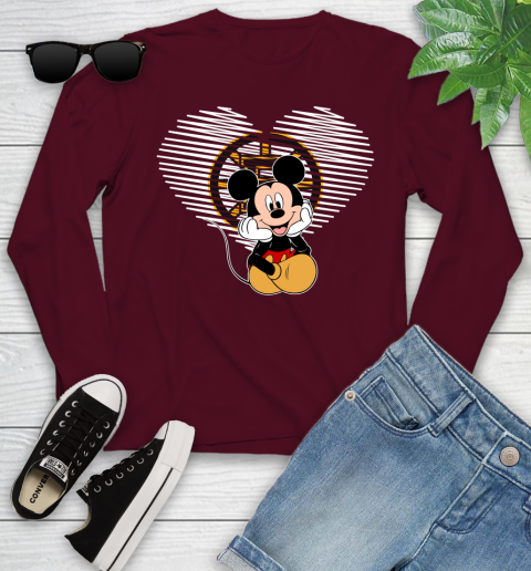 NHL Boston Bruins The Heart Mickey Mouse Disney Hockey Youth Long Sleeve 6