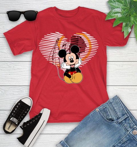 NFL Washington Redskins The Heart Mickey Mouse Disney Football T Shirt_000 Youth T-Shirt 13