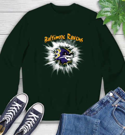 Baltimore Ravens NFL Football Adoring Fan Rip Sports Sweatshirt 12