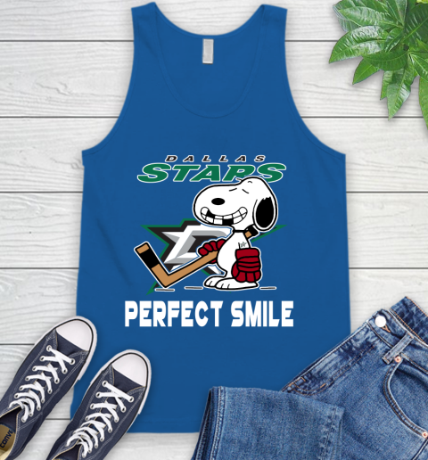 NHL Dallas Stars Snoopy Perfect Smile The Peanuts Movie Hockey T Shirt Tank Top 4